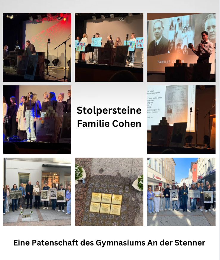 Patenschaft für die Stolpersteine der Familie Cohen