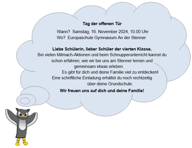 Fanny lädt ein zum Tag der offenen Tür am 16. November 2024